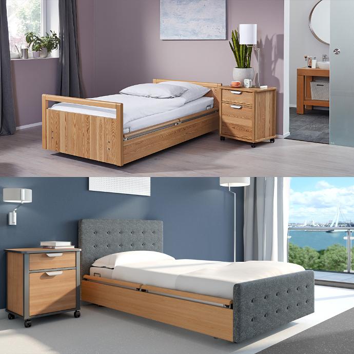 zwei Design Pflegebetten