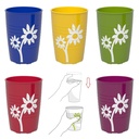 Becher mit Antirutsch-Trick Blume 250 ml / M830