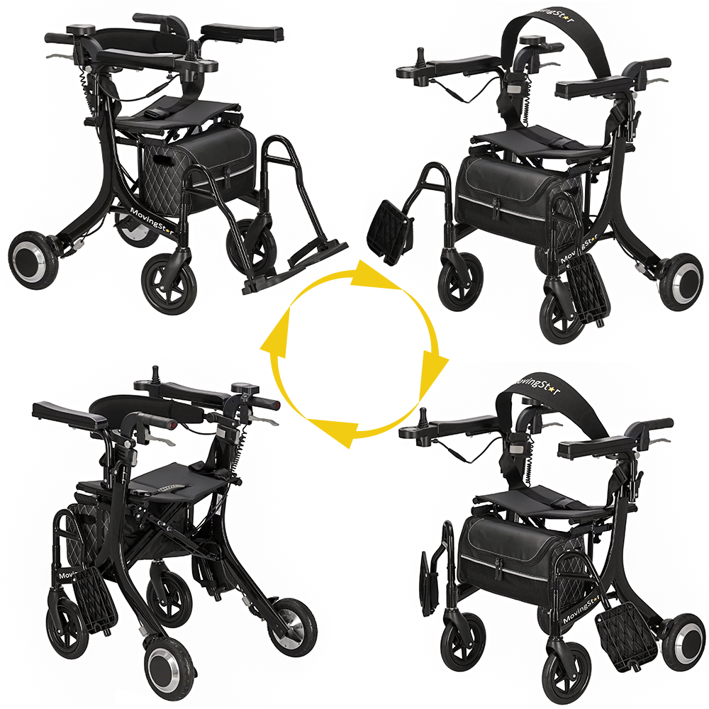 Rollator/Rollstuhl, Modell All in One – MovingStar – Russka
