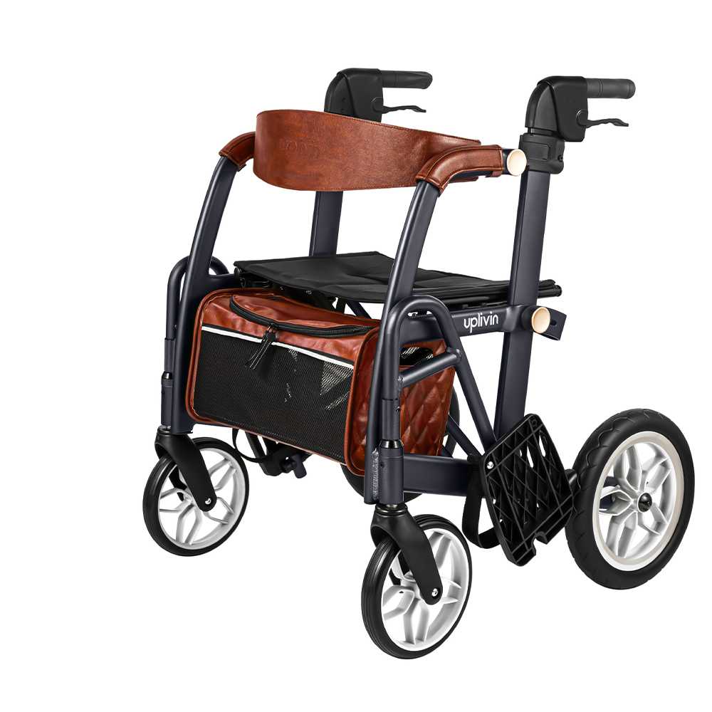 Rollator und Rollstuhl Glide 2in1, inkl. Tasche und Rückengurt