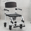 Dusch- und Toilettenrollstuhl KAKADU mit 4 arretierbaren 5” Rädern – Mobilex