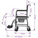 Toilettenstuhl TSU-2 mit Rollen – TOMTAR