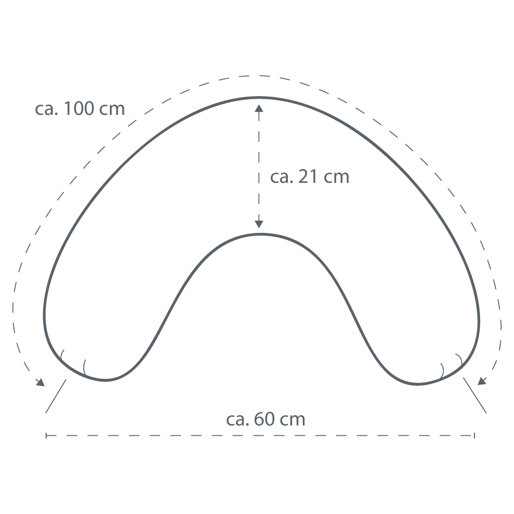 Masse – Nackenkissen NAKI ohne Bezug – Theraline