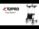 Rollator Topro Troja Walker2 mit Unterarmauflagen, silber