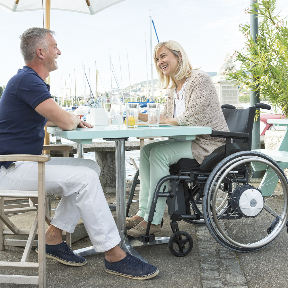 Info zu Rollstuhl-Elektroantrieb E-Fix 35 komplett bis 120 kg  – Alber®