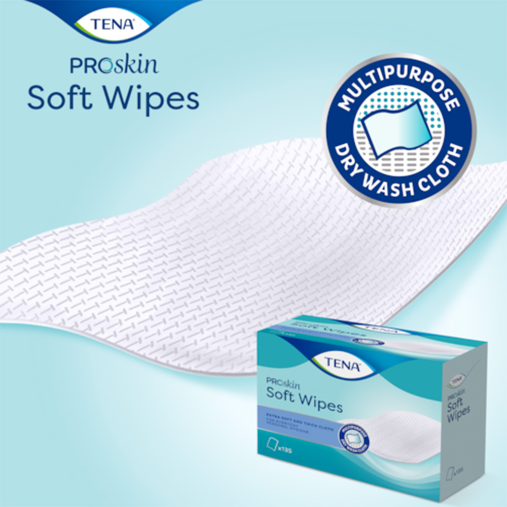 TENA Waschlappen Soft Wipe Spenderbox