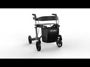 Rollator Leopard, Sitzhöhe 50 cm, anthrazit - Mobilex