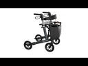Rollator LEOPARD mit Soft Rädern, Sitzhöhe 55 cm, anthrazit – Mobilex