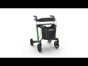 Rollator LEOPARD, Sitzhöhe 62 cm – Grün