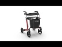 Rollator LEOPARD, Sitzhöhe 62 cm – Rot