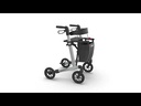 Rollator LEOPARD mit Soft Rädern, Sitzhöhe 62 cm – Platinsilber