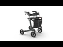 Rollator LEOPARD mit Soft Rädern, Sitzhöhe 62 cm – Anthrazitgrau