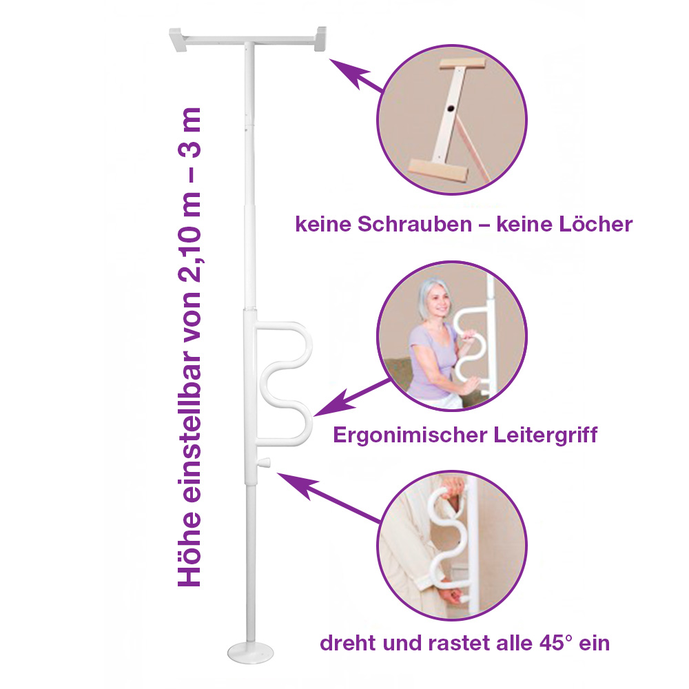Boden-Deckenstange mit Griff POLE