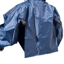Rollstuhlregenschutz für Erwachsene mit Ärmel und Lehnenüberwurf, blau