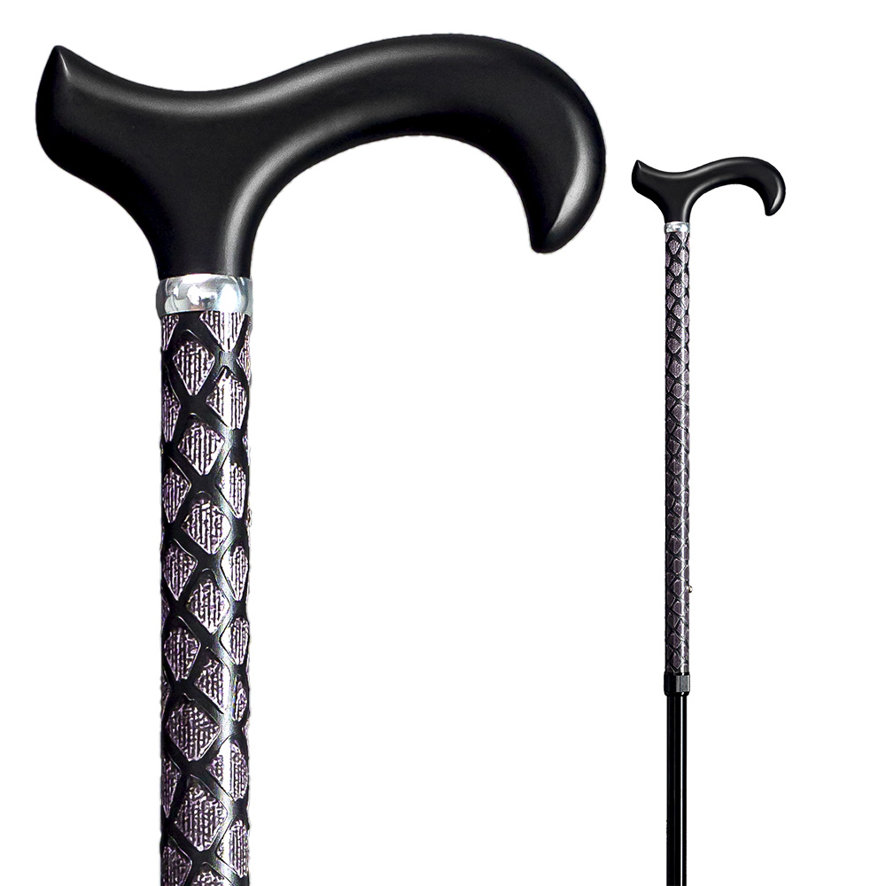 Gehstock LEICHTMETALL-DERBY "3D LEDER"