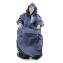 Rollstuhlregenschutz für Erwachsene mit Ärmel und Lehnenüberwurf, blau