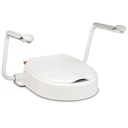 WC-Erhöhung Hi-Loo Fix II mit Armlehnen und Deckel – ETAC