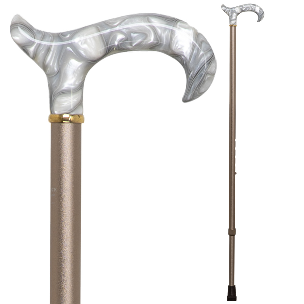 Gehstock Perlmutt Step-Derby beige-grau