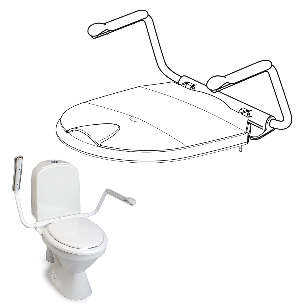 Toilettenarmstützen mit WC-Brille SUPPORTER II – ETAC