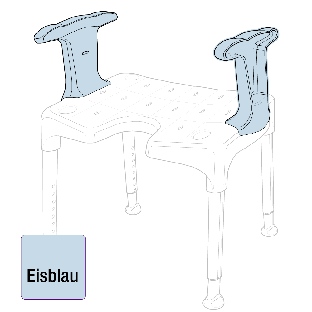 Armlehnen (Paar) zu Duschstuhl SWIFT – ETAC