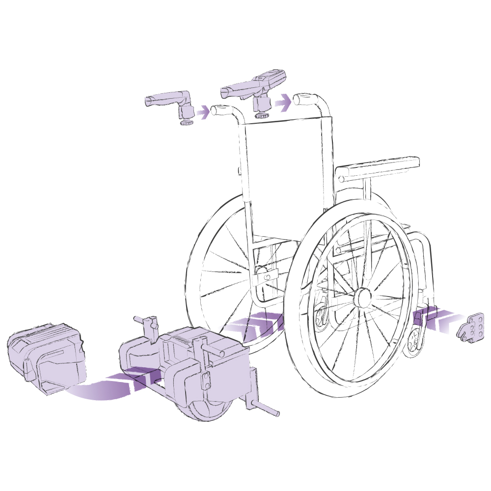 Info zu Rollstuhl-Schiebehilfe Viamobil  V25 – Alber®