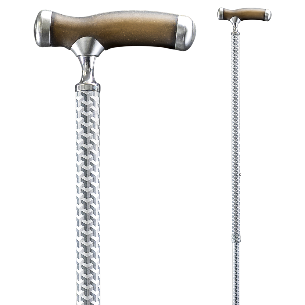 Gehstock SILIKON ULTRA-SOFT FRITZ, geometrisches Dekor