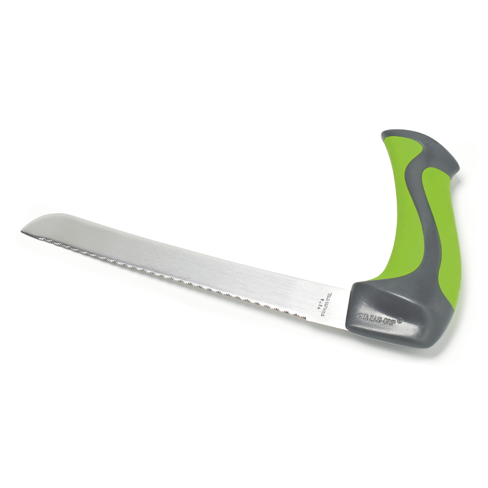 Brotmesser mit Winkelgriff und Wellenschliff