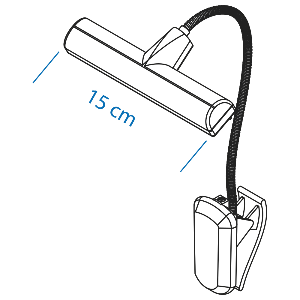 Leselampe Typ B, 15 cm LED – Ständer SIESTA