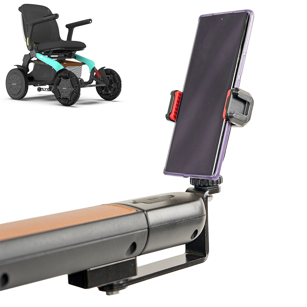 Phone-Halter zu Elektrorollstuhl Robooter E60 – sana.swiss 