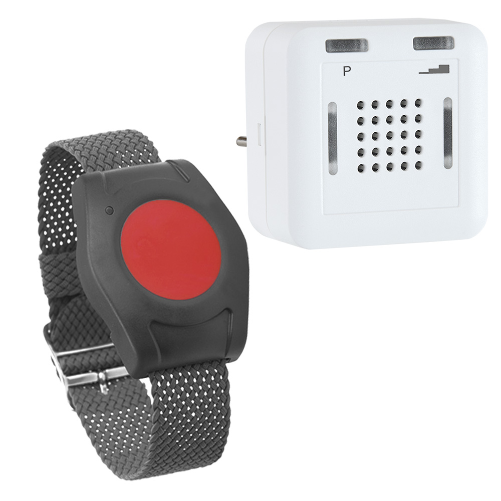 Pflegeruf-Set Plus: Notruf Armband und Steckdosen-Rufmelder – ELDAT Easywave