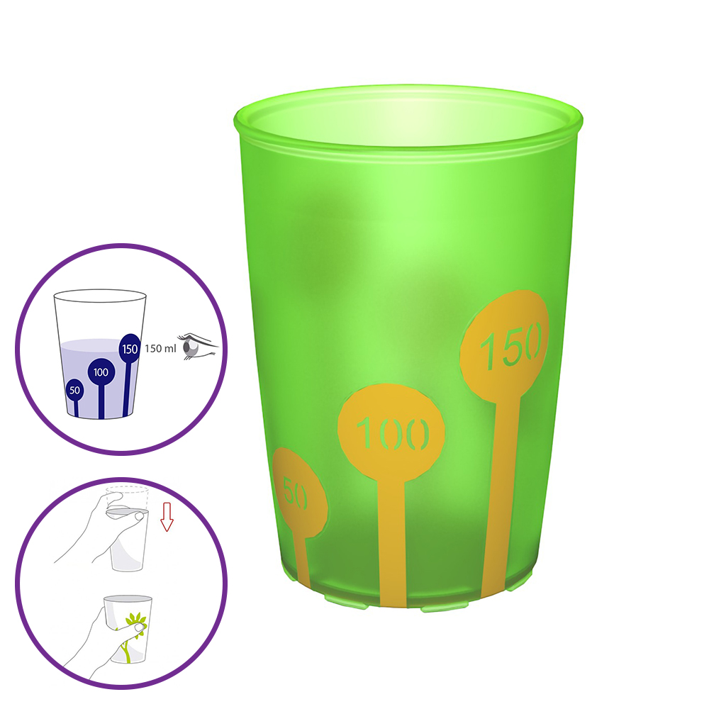 Becher mit Antirutsch-Skala 250 ml / M820