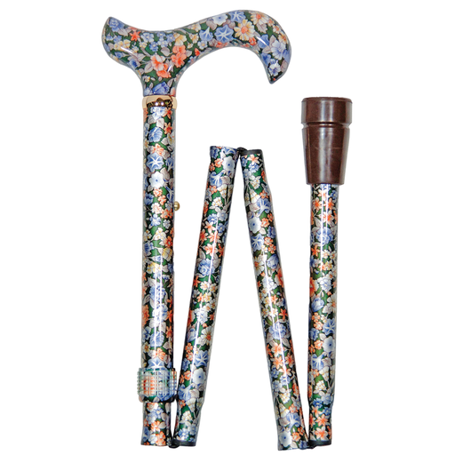 [85-35304] Faltstock mit Derbygriff "Gardenflower"