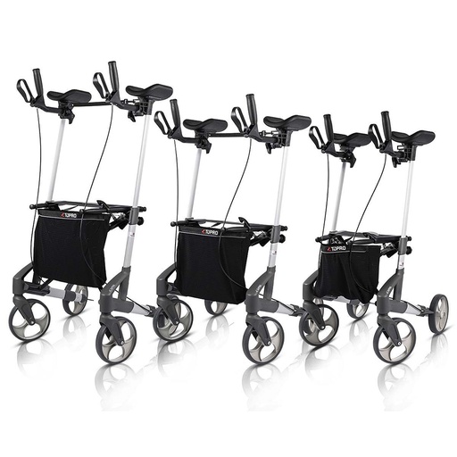 Rollator Topro Troja Walker2 mit Unterarmauflagen, silber