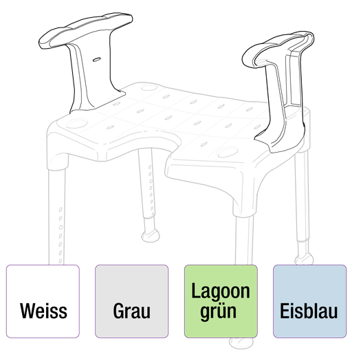 Armlehnen (Paar) zu Duschstuhl SWIFT – ETAC