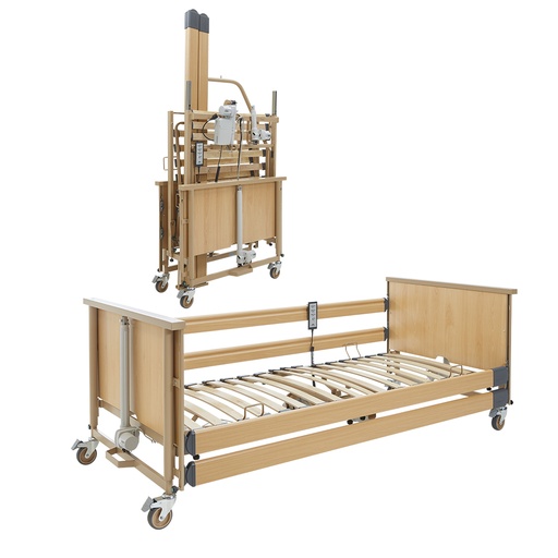 Pflegebett Dali Low-entry mit Federholzleisten