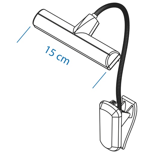 [17-50400] Leselampe Typ B, 15 cm LED – Ständer SIESTA