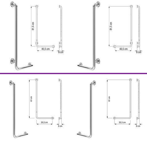 Winkel-Haltegriff 90° IneoLine Plus – NOSAG