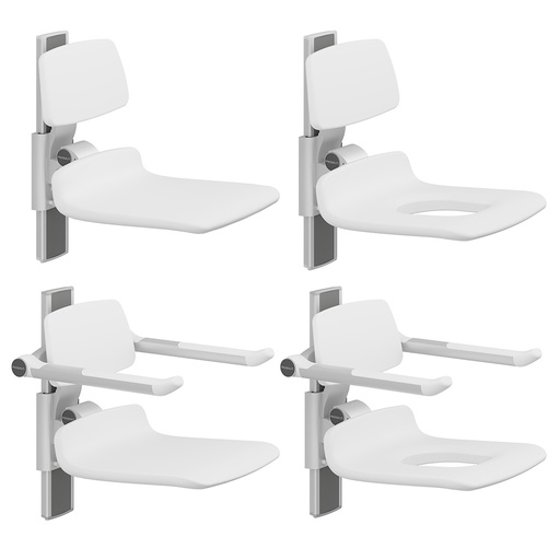 Duschklappsitz Plus 450 mit Rückenlehne – PRESSALIT