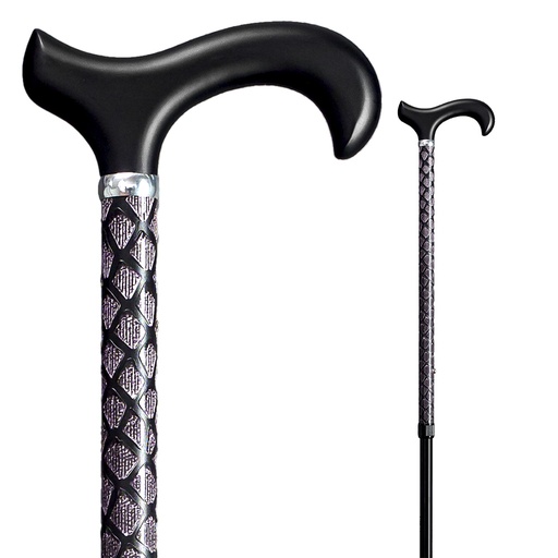 [85-30200] Gehstock LEICHTMETALL-DERBY "3D LEDER"