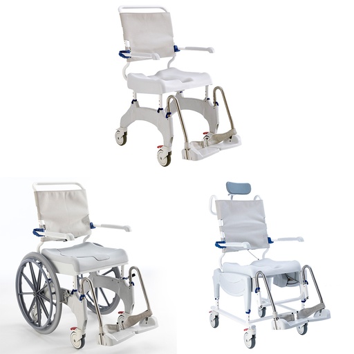 Dusch- und Toilettenstuhl OCEAN ERGO inkl. Topf und Halterung – Aquatec®