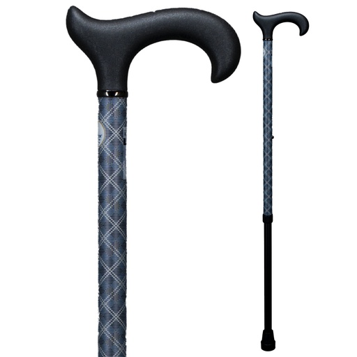 [85-35300] Gehstock Style-Derby TARTAN Dunkelblau